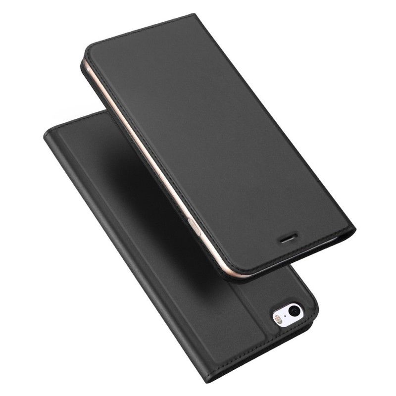 Flip Case iPhone 5 / 5S / SE Schwarz Erstklassige Serie