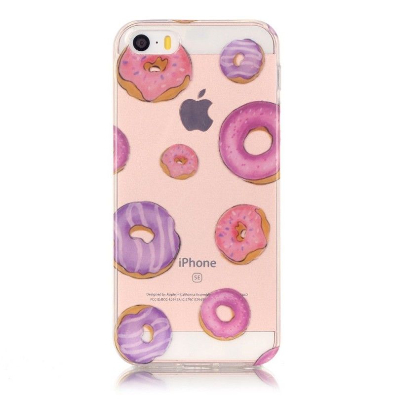 Hülle iPhone 5 / 5S / SE Handyhülle Transparenter Donuts-Lüfter