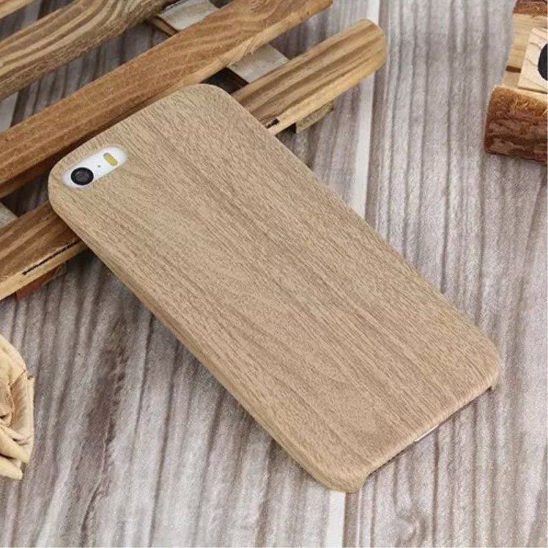 Hülle iPhone 5 / 5S / SE Holz - Dunkelbraun Holzeffekt