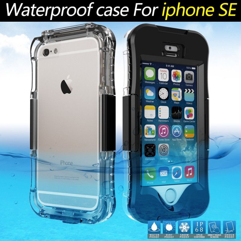 Hülle iPhone 5 / 5S / SE Schwarz Wasserdicht 10M