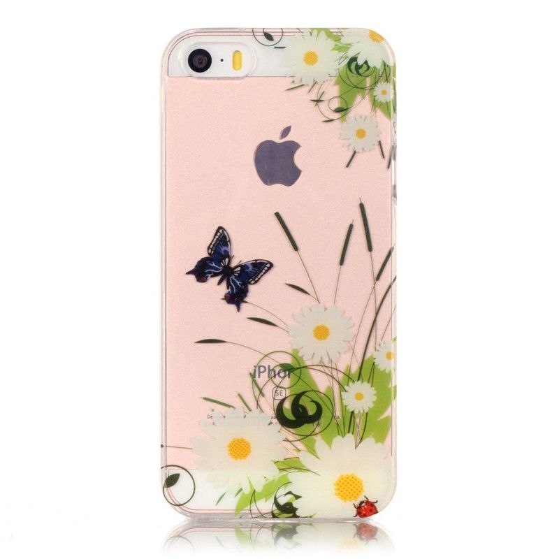 Hülle iPhone 5 / 5S / SE Transparente Hübsche Gänseblümchen