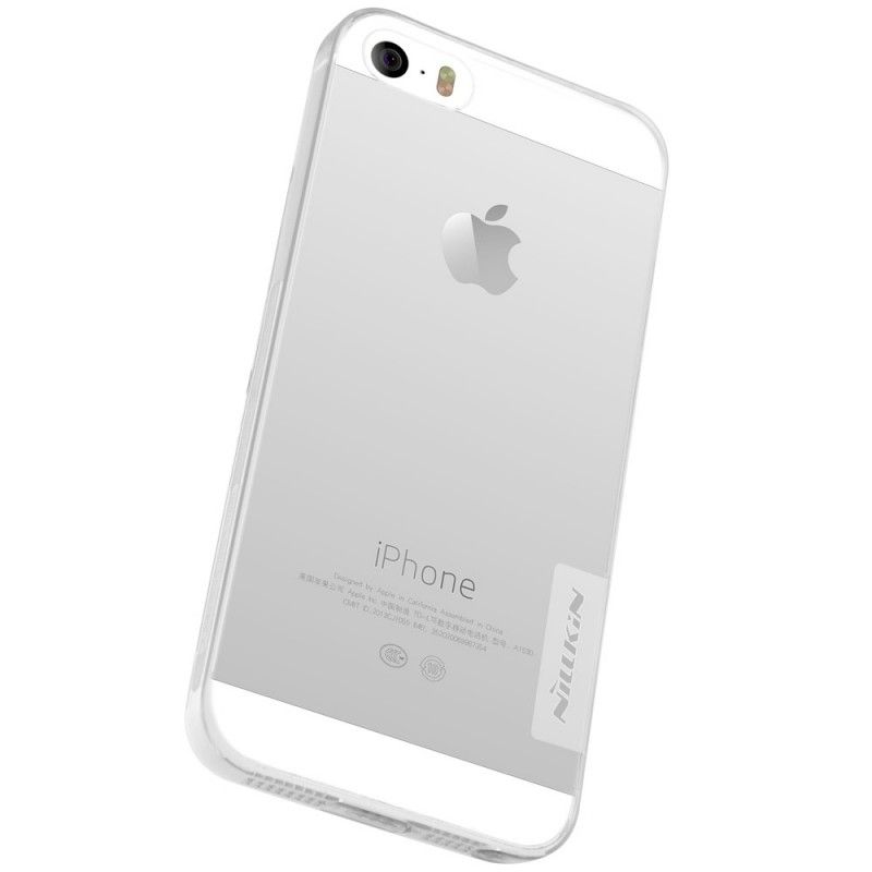 Hülle iPhone 5 / 5S / SE Weiß Transparenter Nillkin