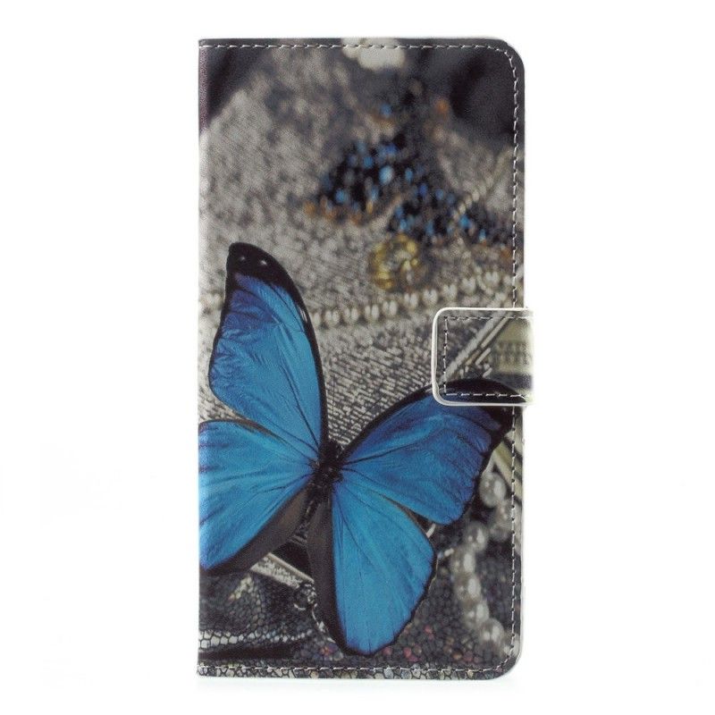 Lederhüllen Sony Xperia L1 Blauer Schmetterling
