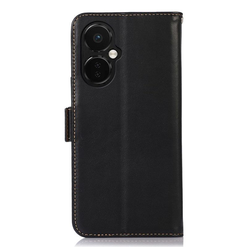 Flip Case Für OnePlus Nord CE 3 Lite 5G Rfid-funktion Aus Echtem Leder