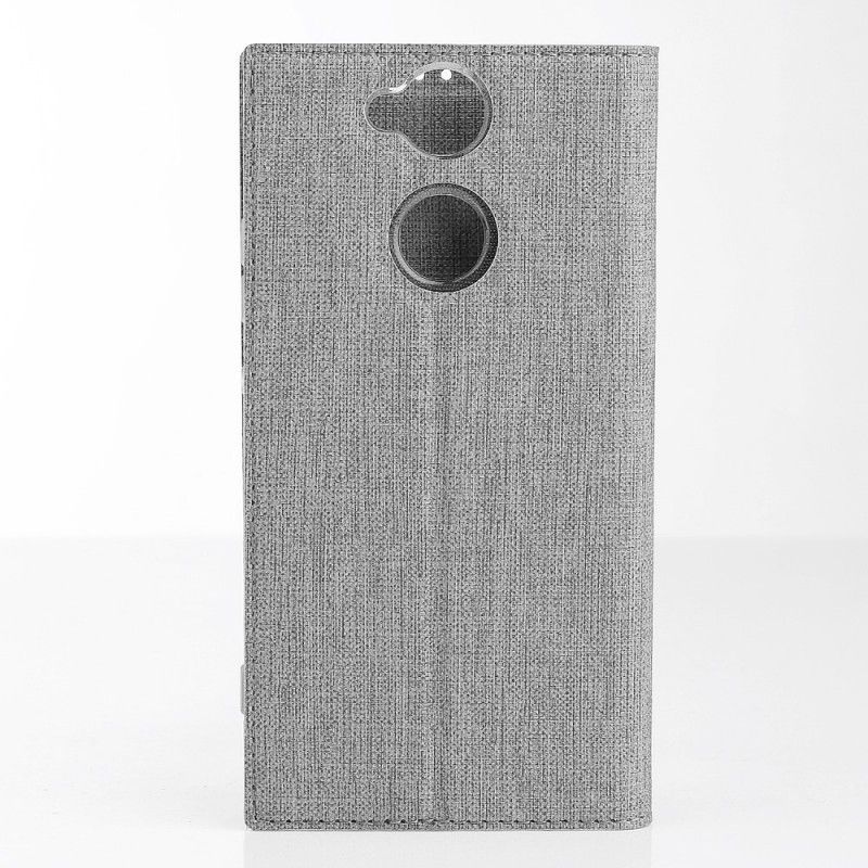 Flip Case Für Sony Xperia XA2 Schwarz Strukturiert