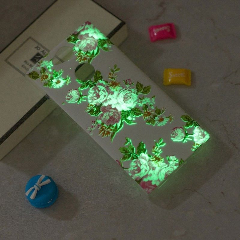 Hülle Sony Xperia XA2 Fluoreszierende Freiheitsblumen