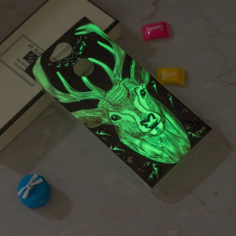 Hülle Sony Xperia XA2 Fluoreszierender Majestätischer Hirsch