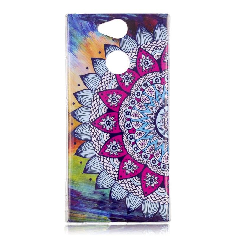 Hülle Sony Xperia XA2 Fluoreszierendes Farbiges Mandala