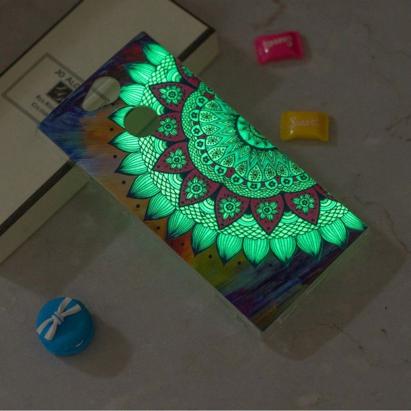 Hülle Sony Xperia XA2 Fluoreszierendes Farbiges Mandala