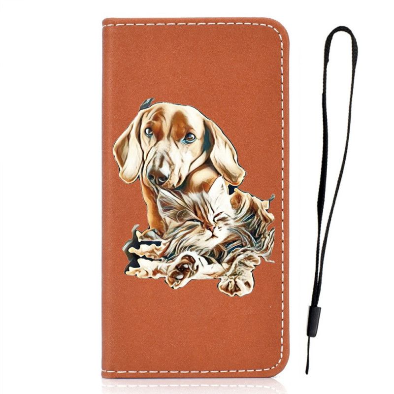 Flip Case iPhone 12 Pro Max Handyhülle Hund Und Katze