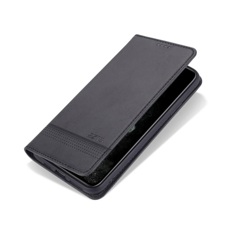 Flip Case iPhone 12 Pro Max Schwarz Azns Lederstil