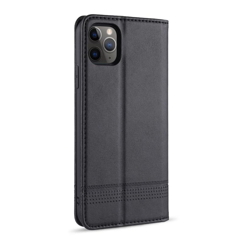 Flip Case iPhone 12 Pro Max Schwarz Azns Lederstil