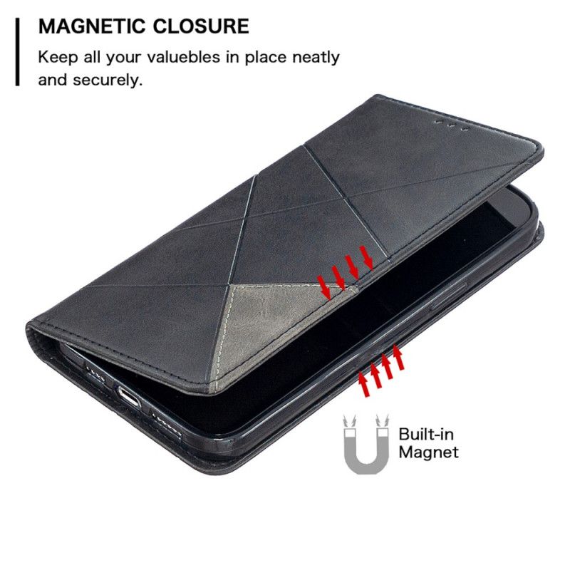 Flip Case iPhone 12 Pro Max Schwarz Künstlerstil