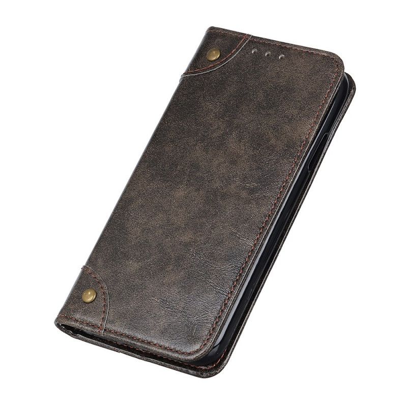 Flip Case iPhone 12 Pro Max Schwarz Vintage Nietversion