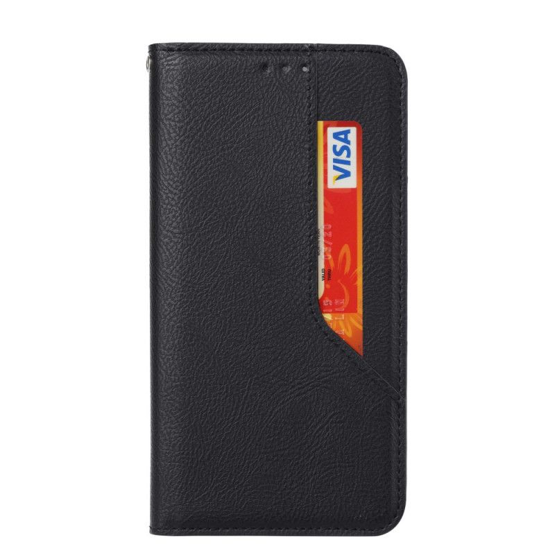 Flip Case iPhone 12 Pro Max Schwarz Vorderer Kartenhalter