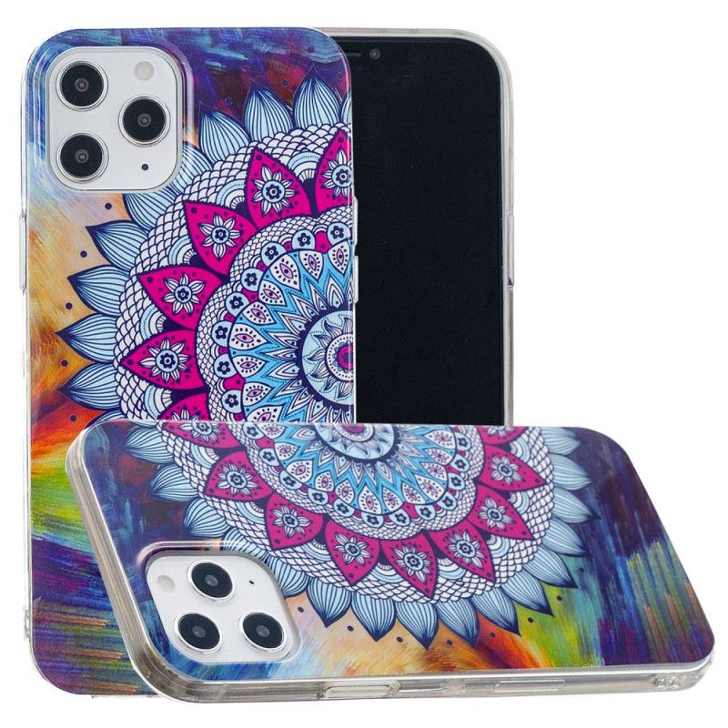 Hülle Für iPhone 12 Pro Max Fluoreszierendes Farbiges Mandala