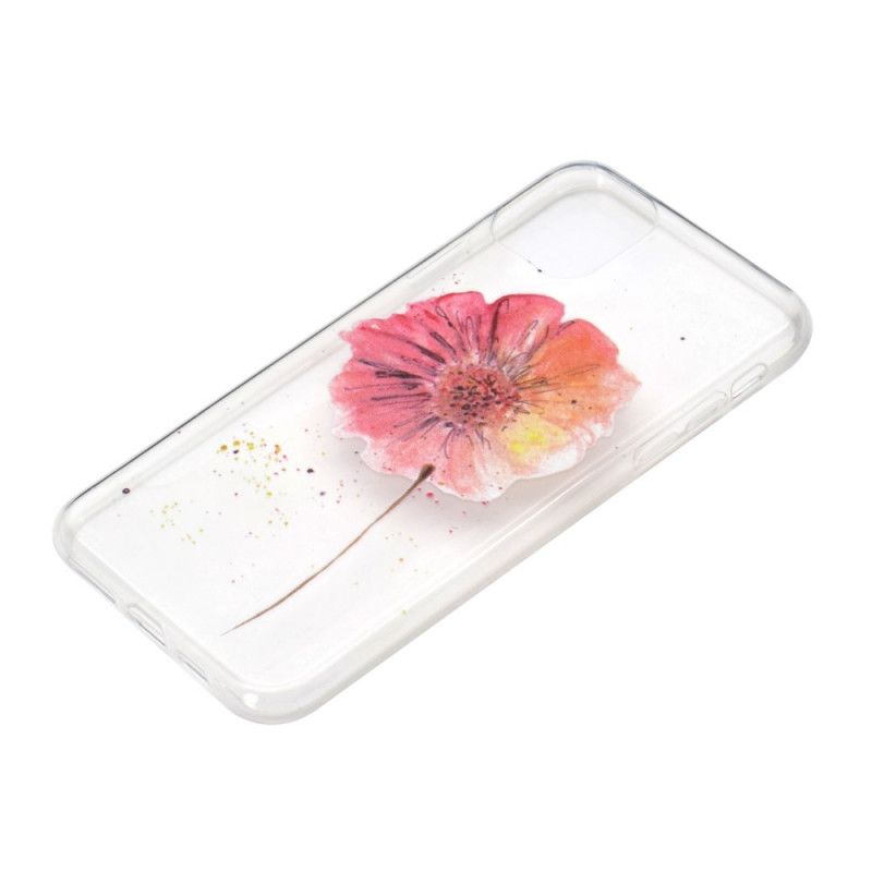Hülle Für iPhone 12 Pro Max Transparente Aquarellmohnblume