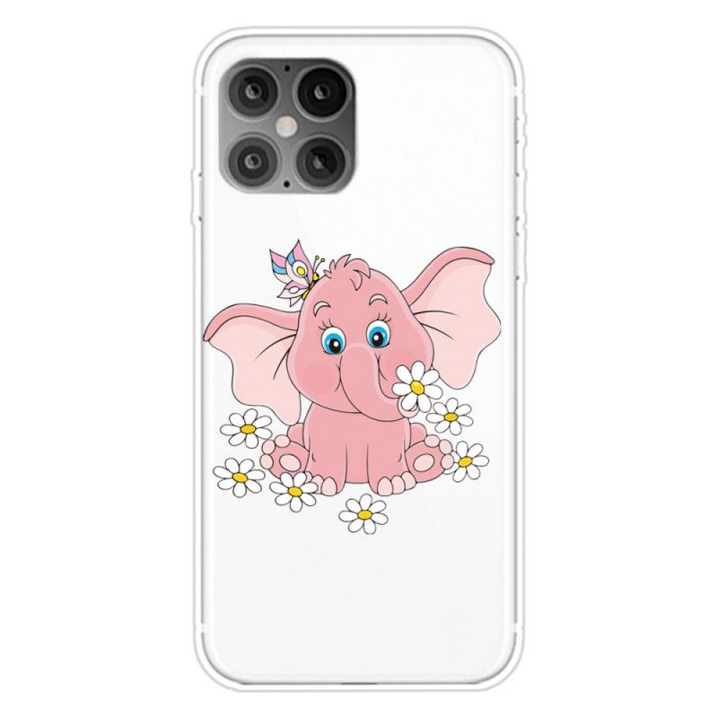 Hülle Für iPhone 12 Pro Max Transparenter Rosa Elefant