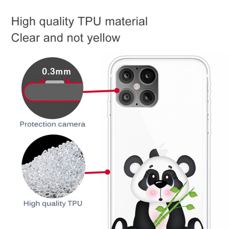 Hülle Für iPhone 12 Pro Max Transparenter Trauriger Panda