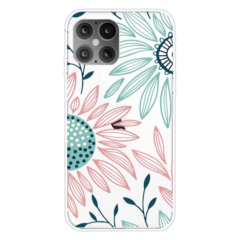 Hülle iPhone 12 Pro Max Handyhülle Durchsichtig Eine Blume