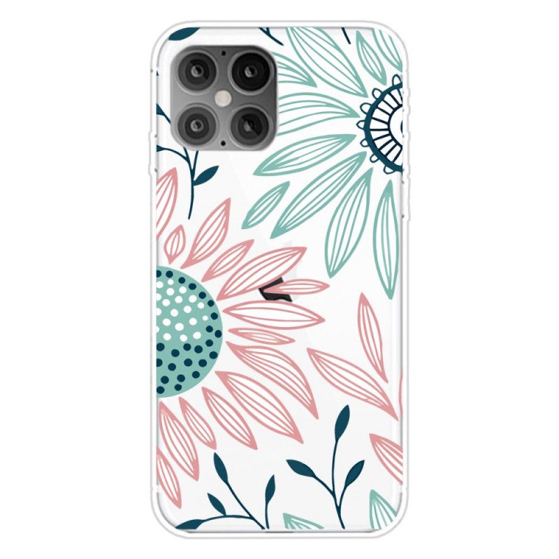 Hülle iPhone 12 Pro Max Handyhülle Durchsichtig Eine Blume