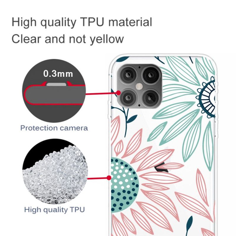 Hülle iPhone 12 Pro Max Handyhülle Durchsichtig Eine Blume