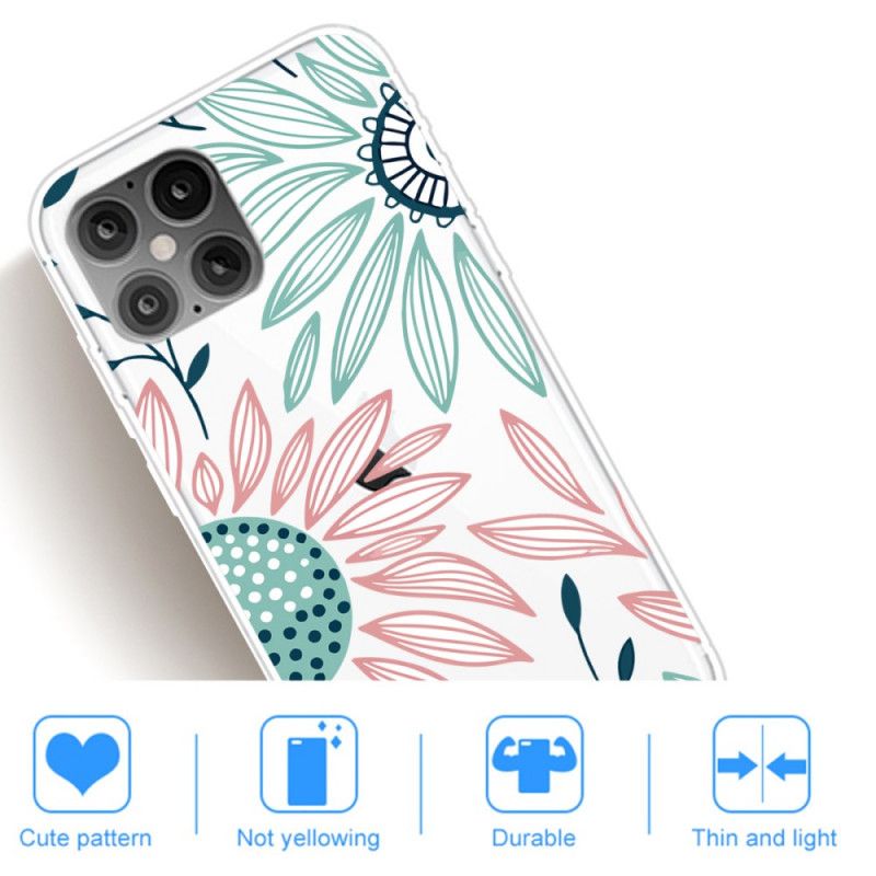 Hülle iPhone 12 Pro Max Handyhülle Durchsichtig Eine Blume