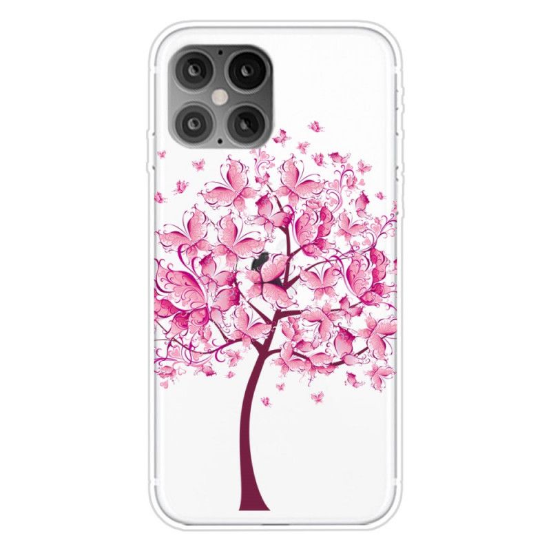 Hülle iPhone 12 Pro Max Handyhülle Rosa Baumkrone