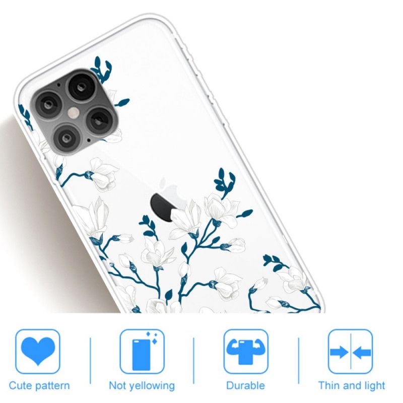 Hülle iPhone 12 Pro Max Handyhülle Weiße Blüten