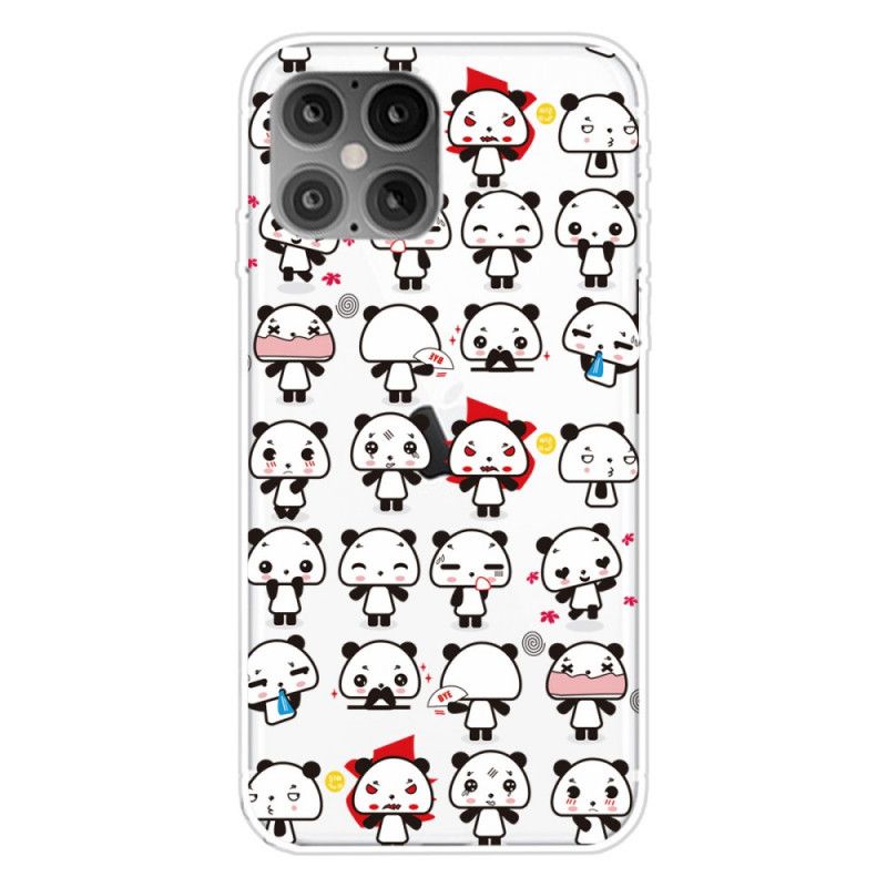 Hülle iPhone 12 Pro Max Lustige Pandas