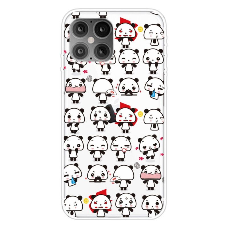 Hülle iPhone 12 Pro Max Lustige Pandas