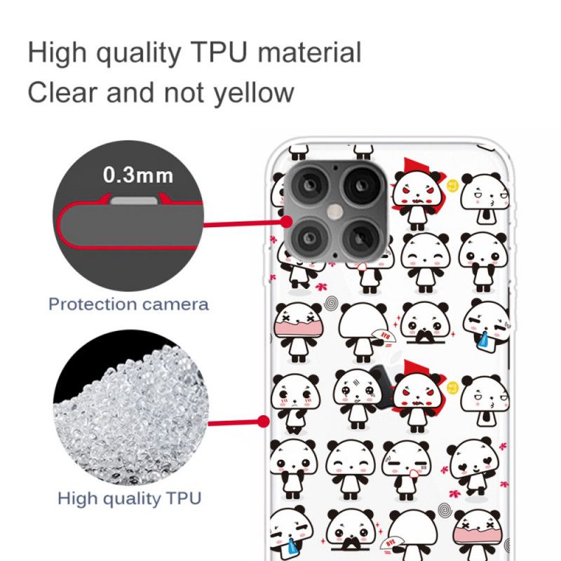 Hülle iPhone 12 Pro Max Lustige Pandas