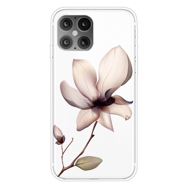 Hülle iPhone 12 Pro Max Magenta Premium Blumen
