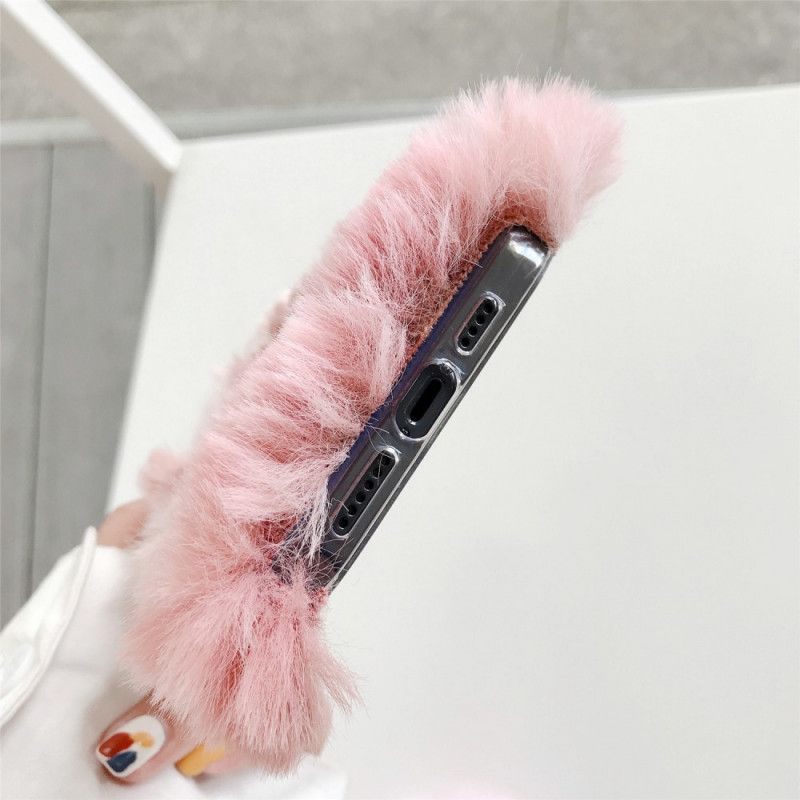 Hülle iPhone 12 Pro Max Pink Handyhülle Plüsch
