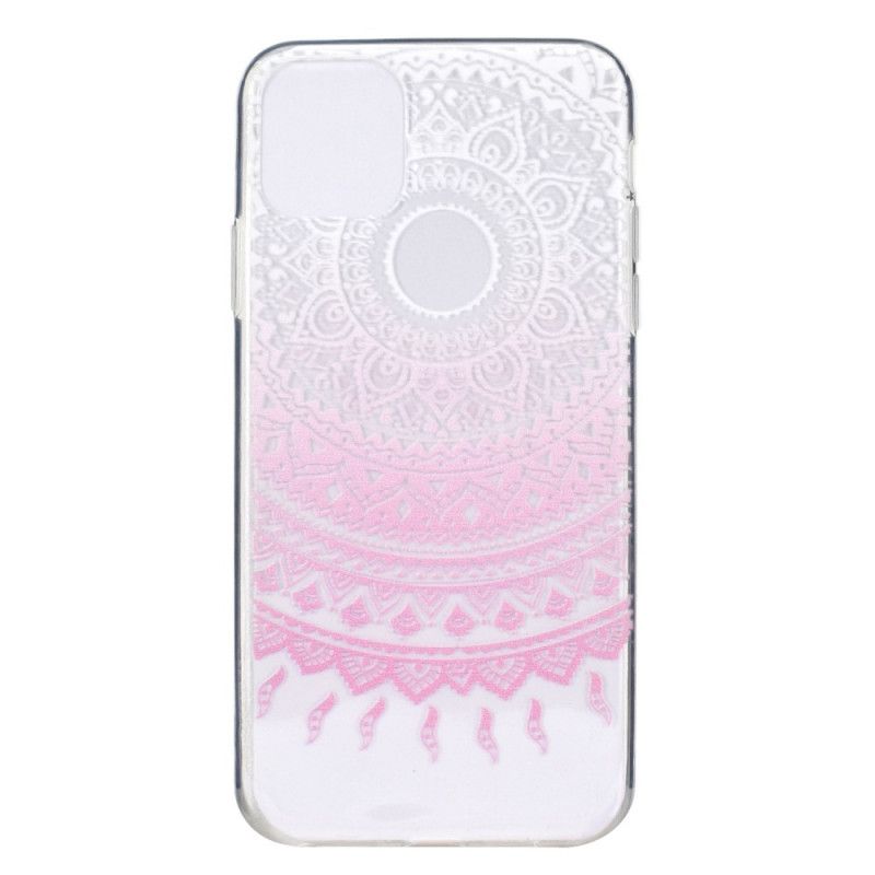 Hülle iPhone 12 Pro Max Rosa Handyhülle Transparentes Buntes Mandala