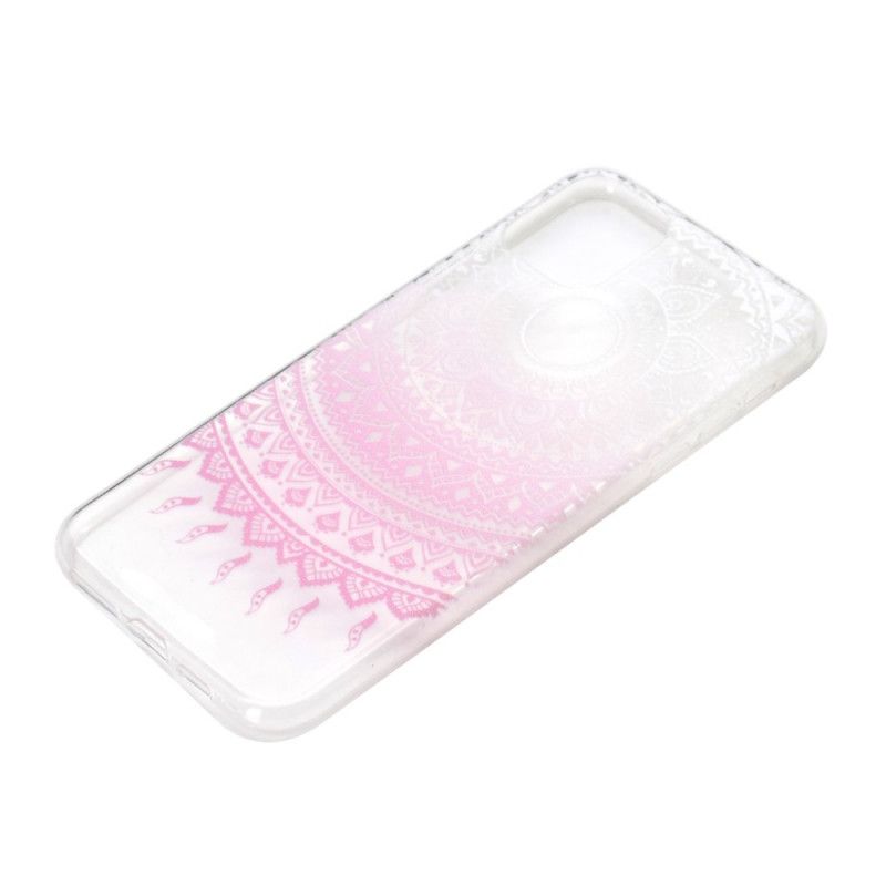 Hülle iPhone 12 Pro Max Rosa Handyhülle Transparentes Buntes Mandala