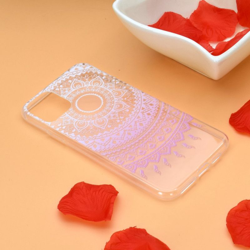 Hülle iPhone 12 Pro Max Rosa Handyhülle Transparentes Buntes Mandala