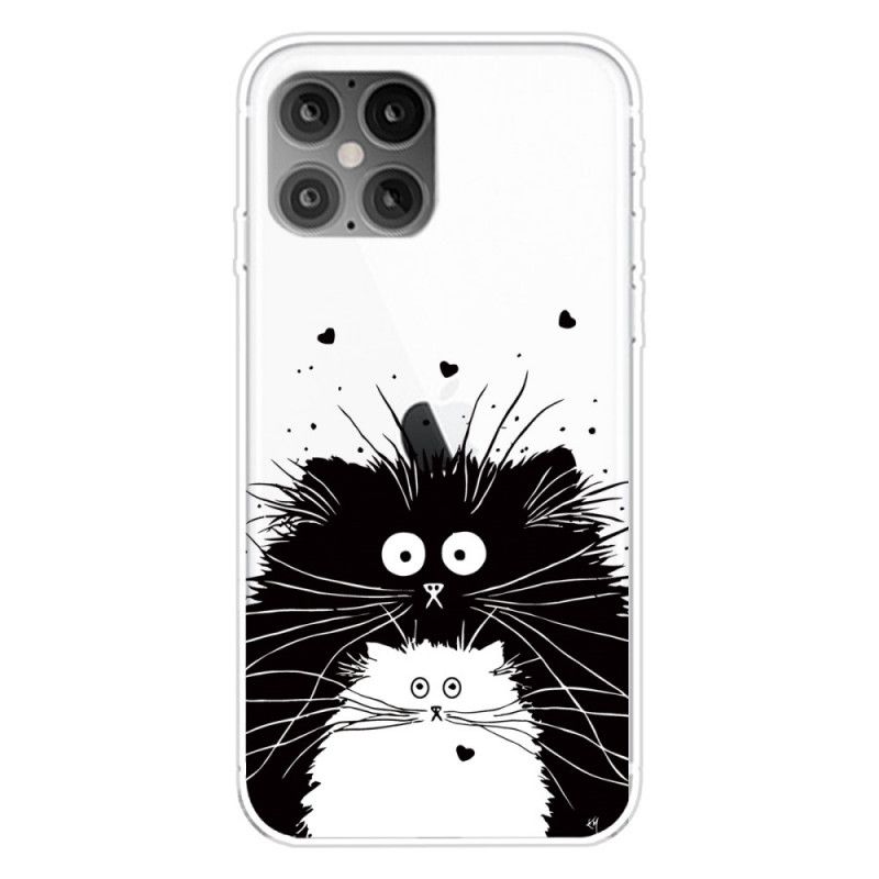 Hülle iPhone 12 Pro Max Schwarz Beobachte Die Katzen