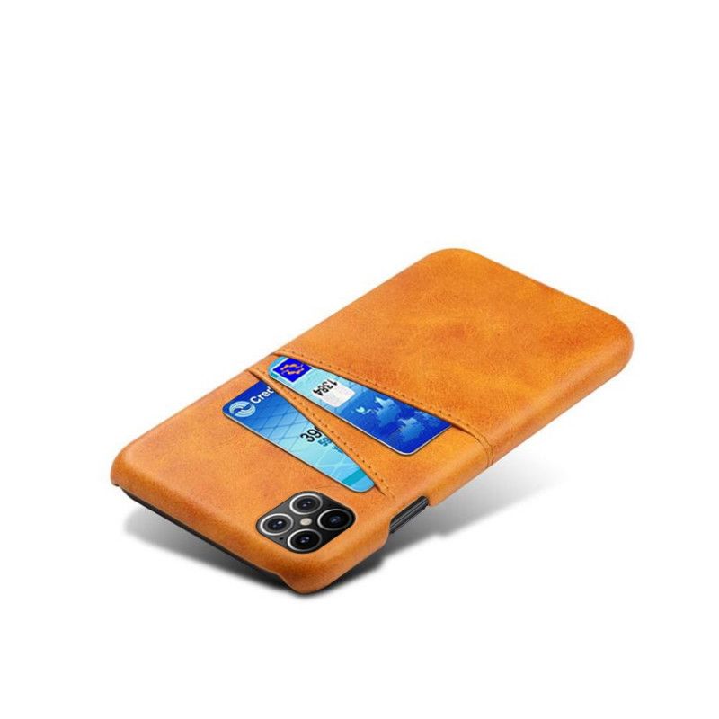 Hülle iPhone 12 Pro Max Schwarz Doppelter Kartenhalter
