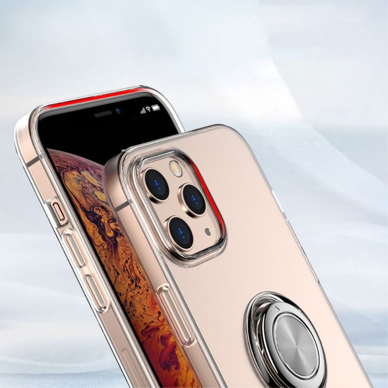 Hülle iPhone 12 Pro Max Schwarz Handyhülle Transparent Mit Stützring