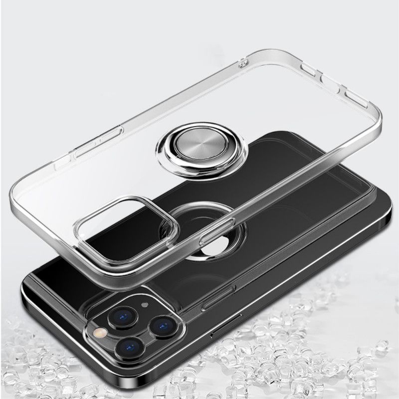 Hülle iPhone 12 Pro Max Schwarz Handyhülle Transparent Mit Stützring