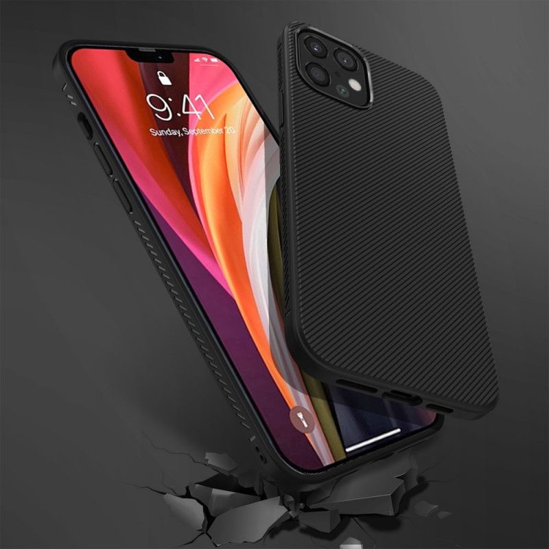 Hülle iPhone 12 Pro Max Schwarz Twill Der Jazzserie