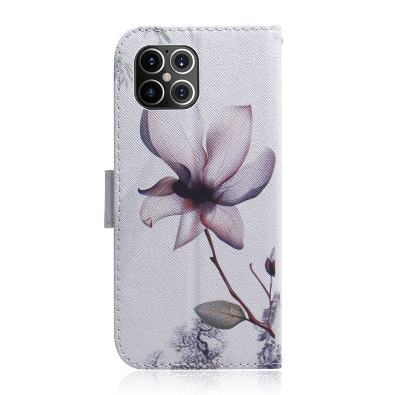 Lederhüllen Für iPhone 12 Pro Max Alte Rosenblüte