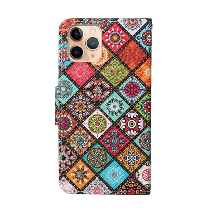 Lederhüllen Für iPhone 12 Pro Max Patchwork-Mandalas Mit Tanga