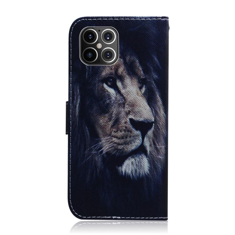 Lederhüllen Für iPhone 12 Pro Max Träumender Löwe