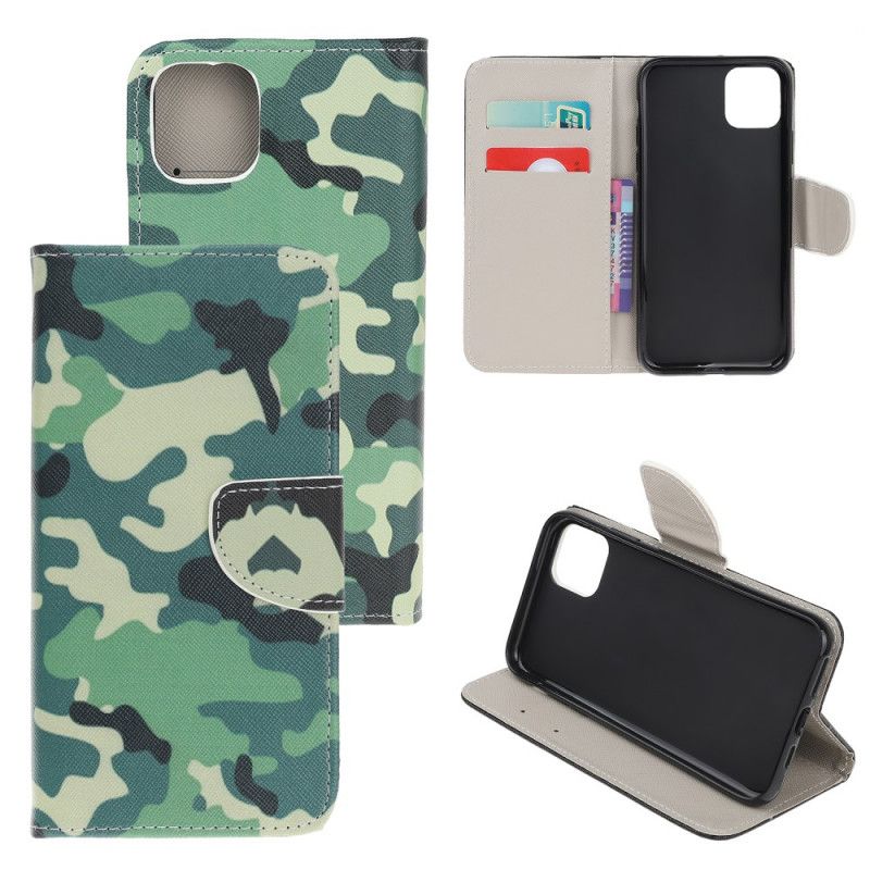 Lederhüllen iPhone 12 Pro Max Militärische Tarnung