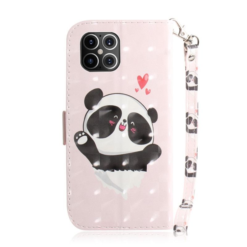 Lederhüllen iPhone 12 Pro Max Panda Liebe Mit Tanga