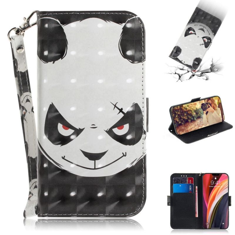 Lederhüllen iPhone 12 Pro Max Wütender Panda Mit Tanga