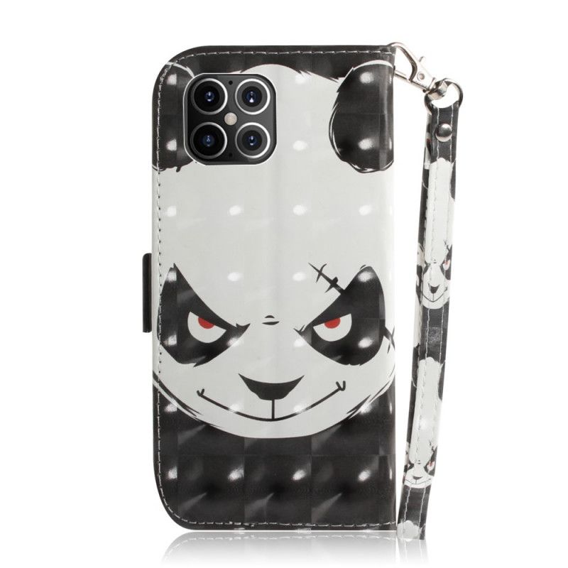 Lederhüllen iPhone 12 Pro Max Wütender Panda Mit Tanga