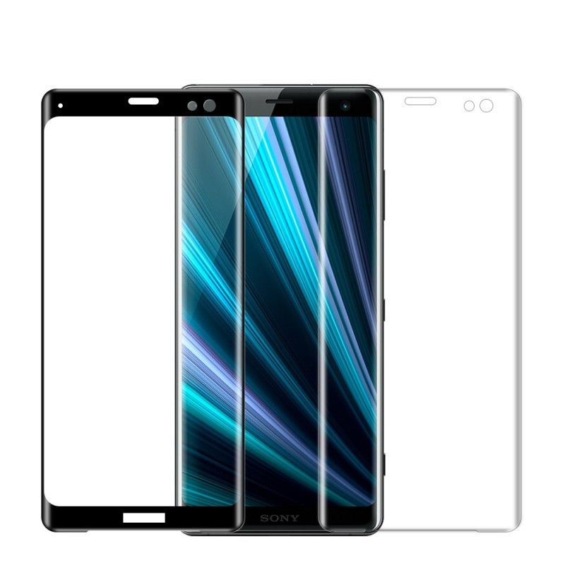 Gebogener Schutz Aus Gehärtetem Glas Sony Xperia XZ3 Schwarz Mofi